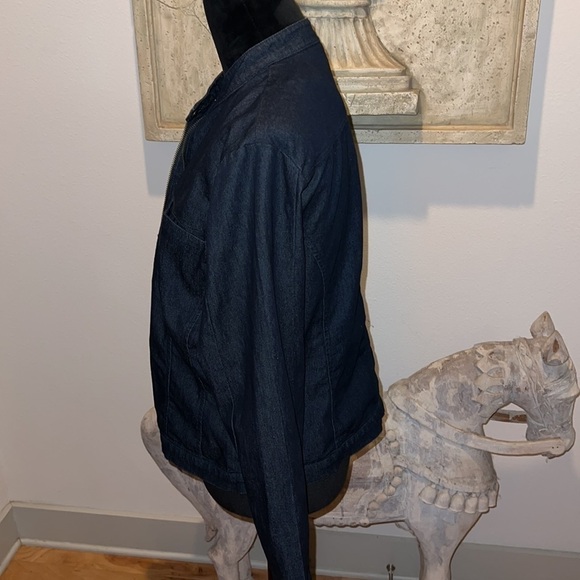 Kathy‎ Ireland dark denim zip up jacket Sz M - Picture 3 of 8